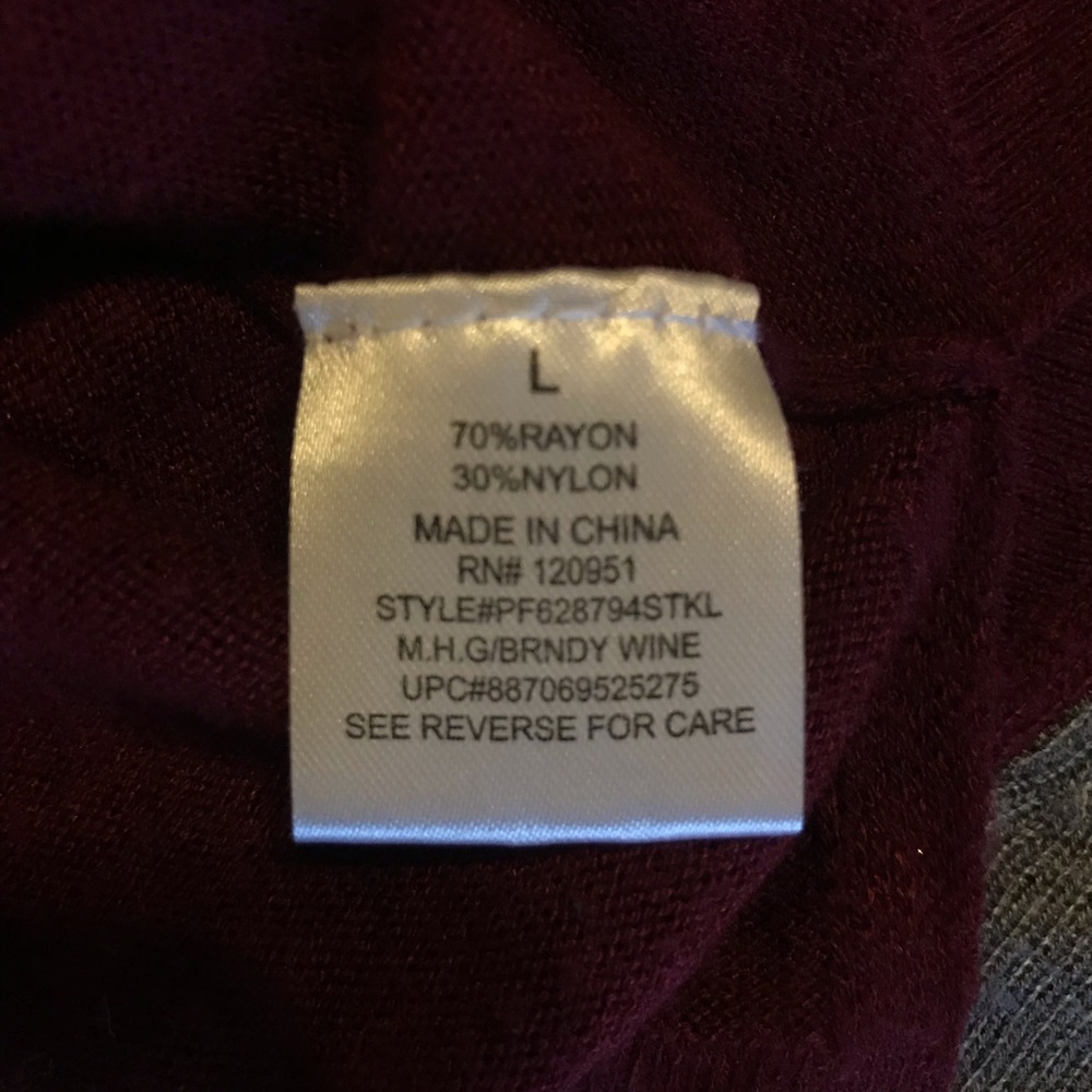 Lightweight Maroon & Gray Sweater - Picture 4 of 4